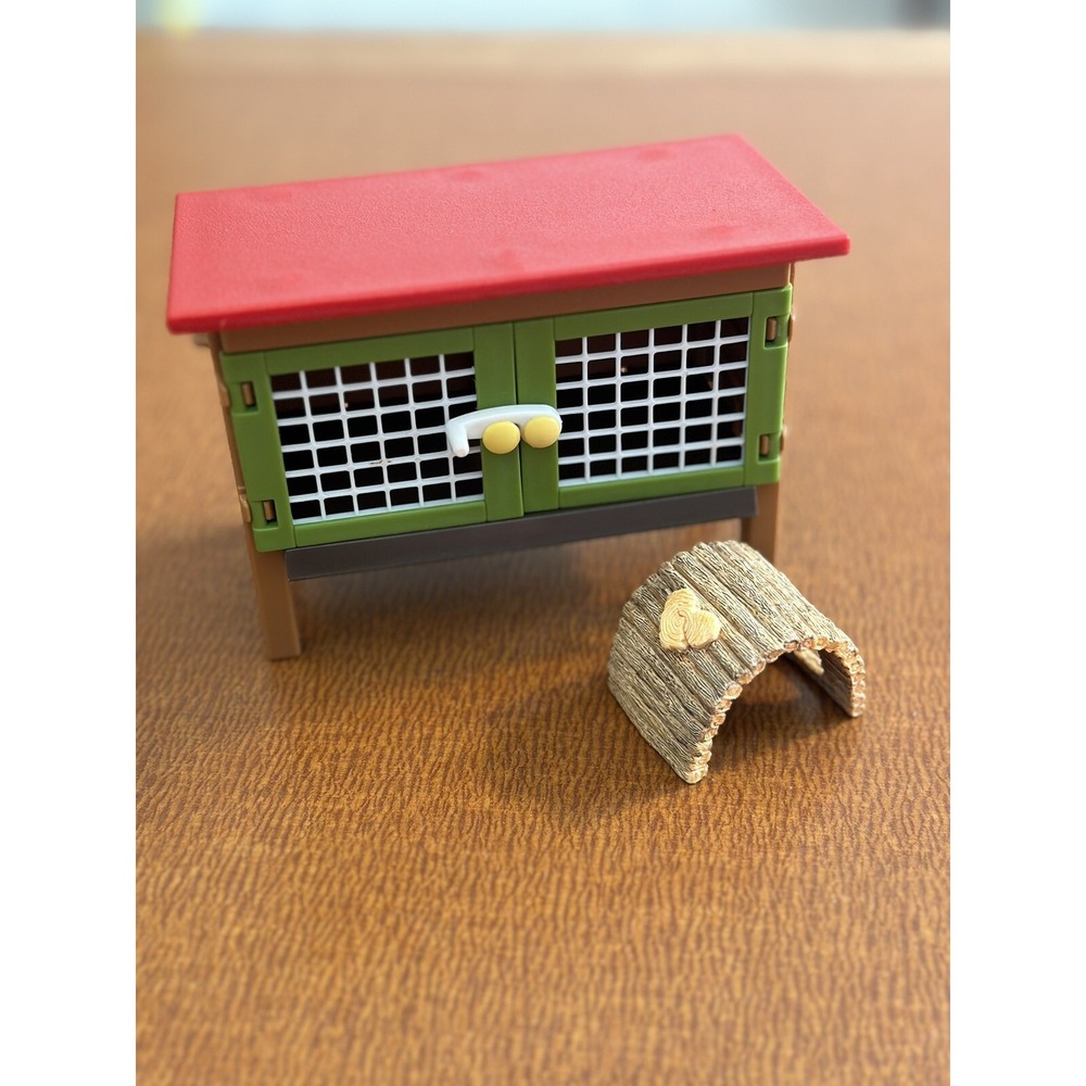 Schleich 2006 Am Limes 69 Farm Toy Plastic Rabbit Hutch/ Chicken Coop D-73527